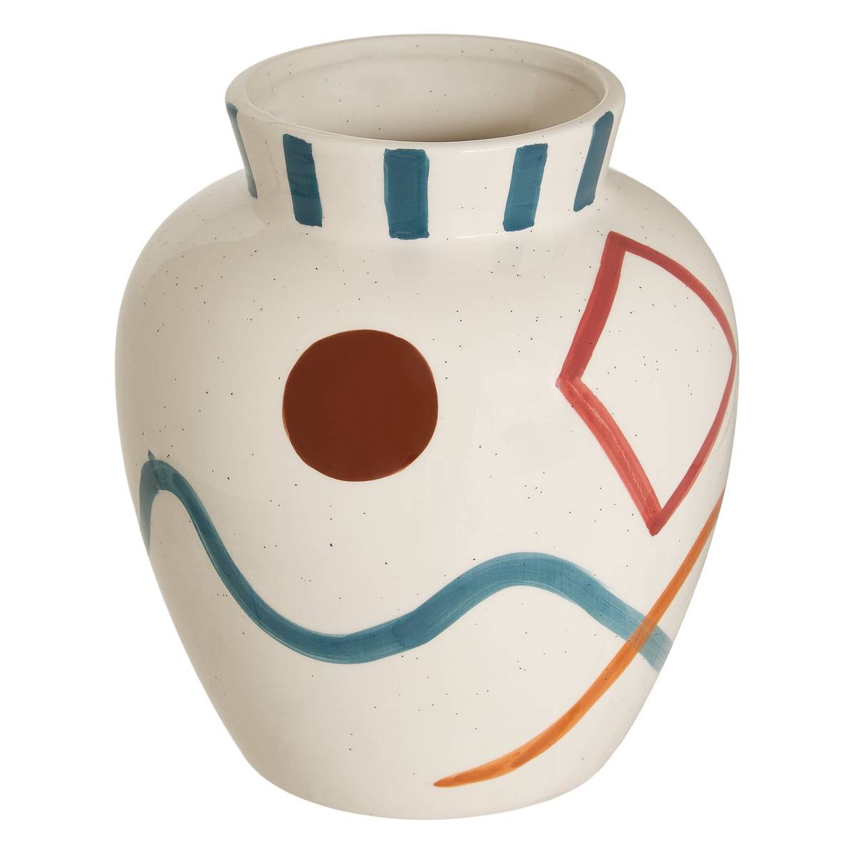 Vase en céramique Homy H.25cm blanc modèle b, ATMOSPHERA