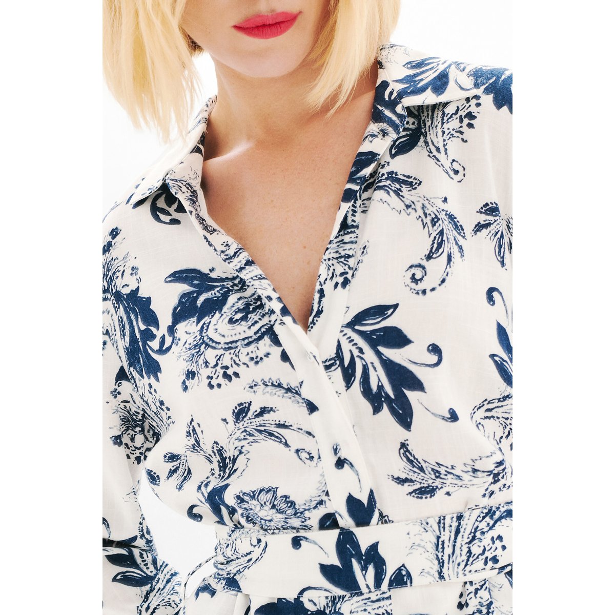 Robe courte en lin LAURANE ivoire, CAROLL