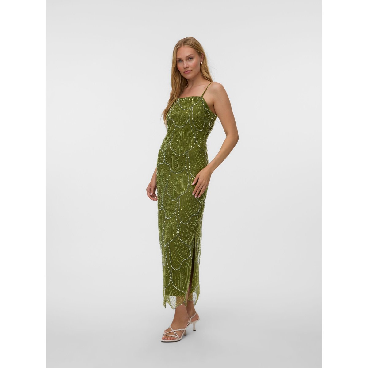 Robe verte - split pea, VERO MODA