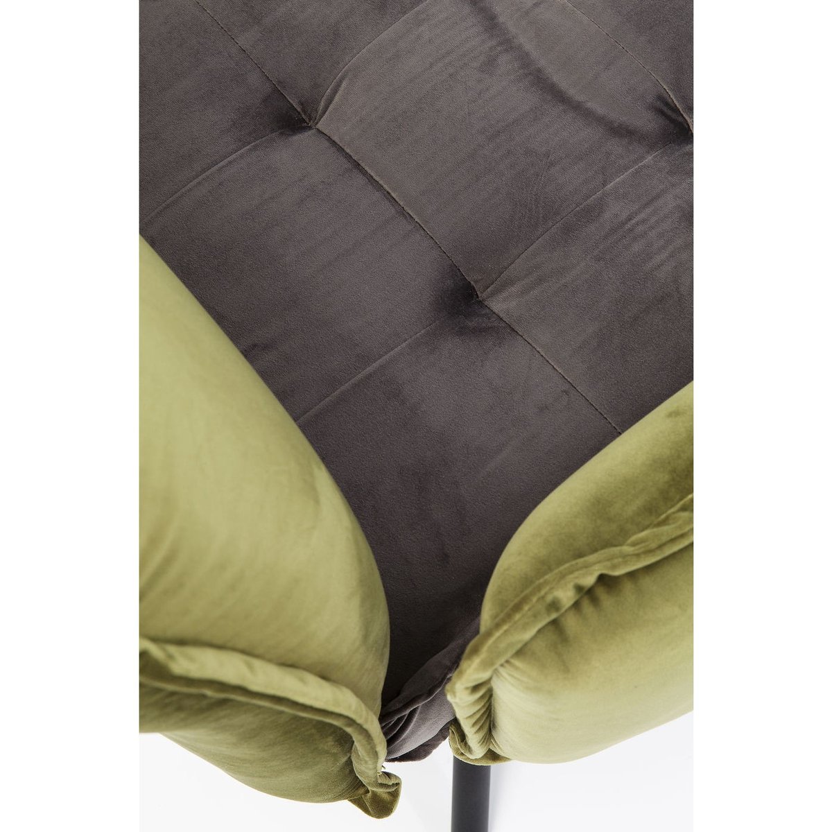 Chaise avec accoudoirs, CHELSEA vert et gris, KARE DESIGN