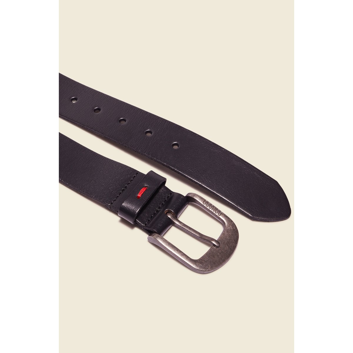 Ceinture en cuir noir, BONOBO