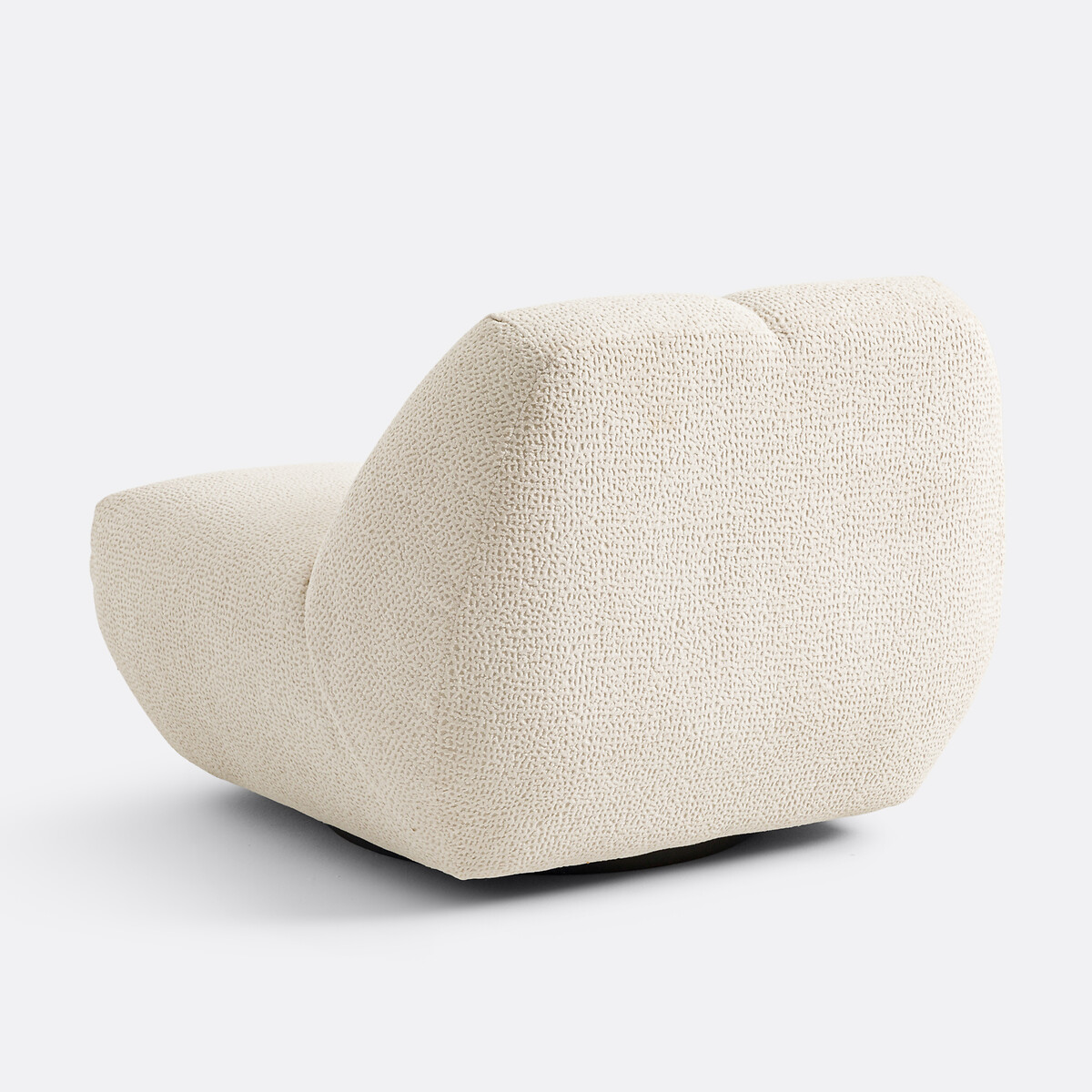 Fauteuil pivotant, tissu relief, Nuria ecru, LA REDOUTE INTERIEURS