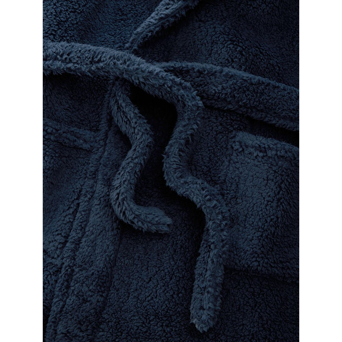 Robe de chambre en peau lainée bleu marine, NEXT