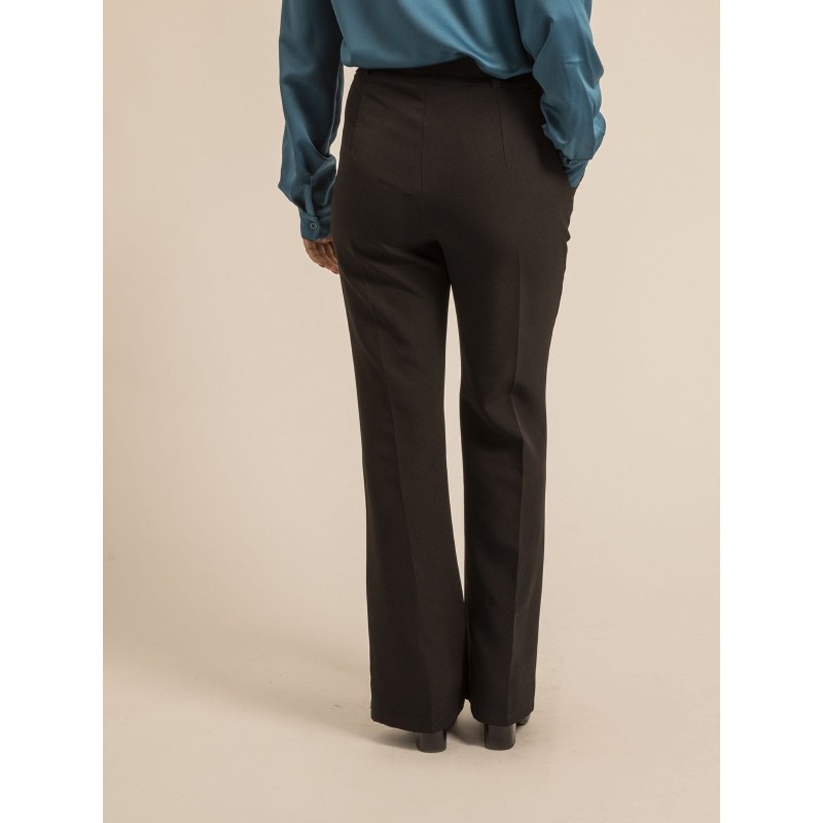 Pantalon Coupe Droite Ecaille noir, DONA LISA