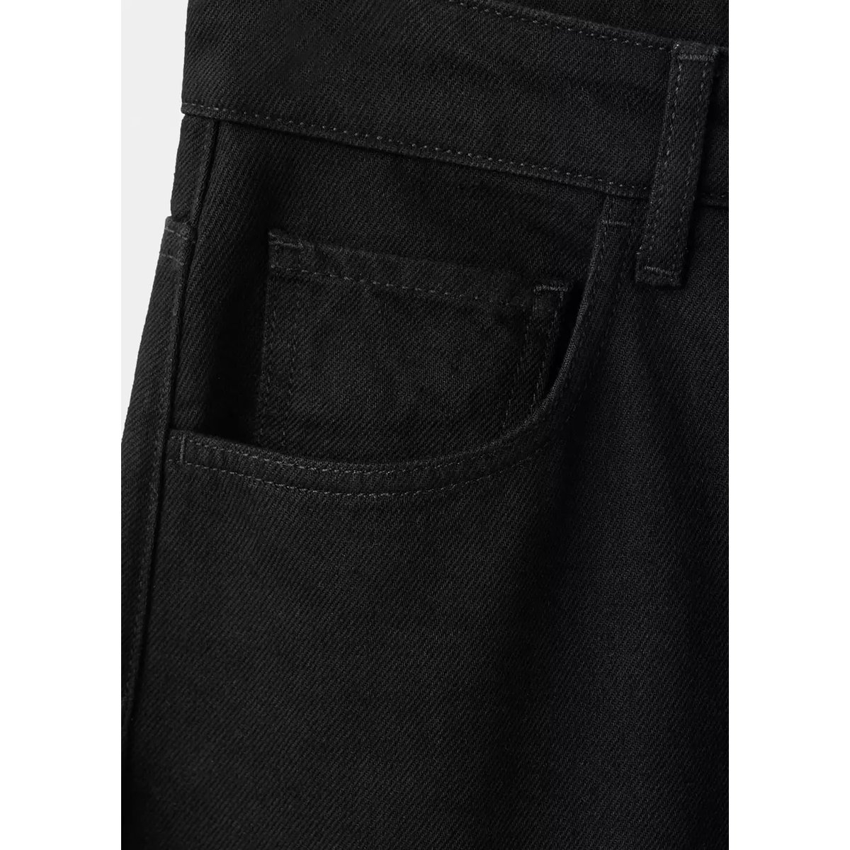 Jean balloon taille normale black denim, MANGO
