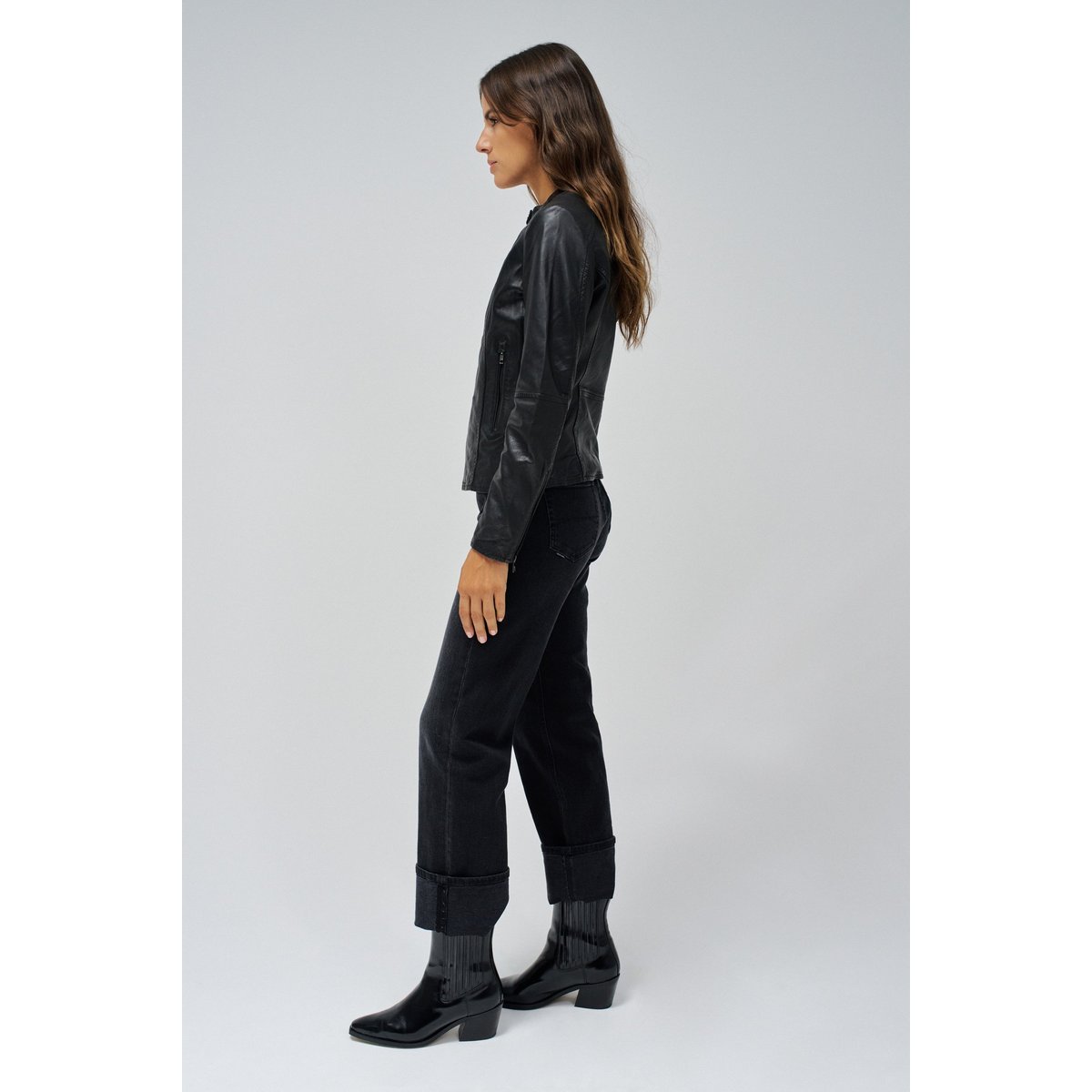 VESTE EN CUIR noir, SALSA JEANS