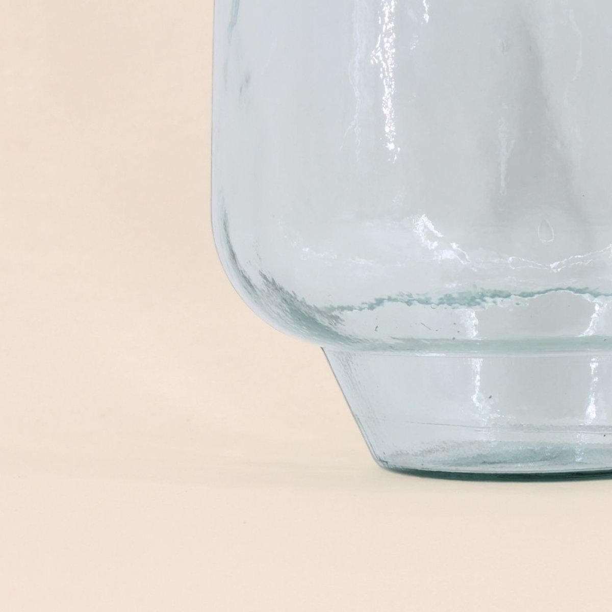 Vase dame jeanne en verre recyclé, H60cm transparant, ORNAMI