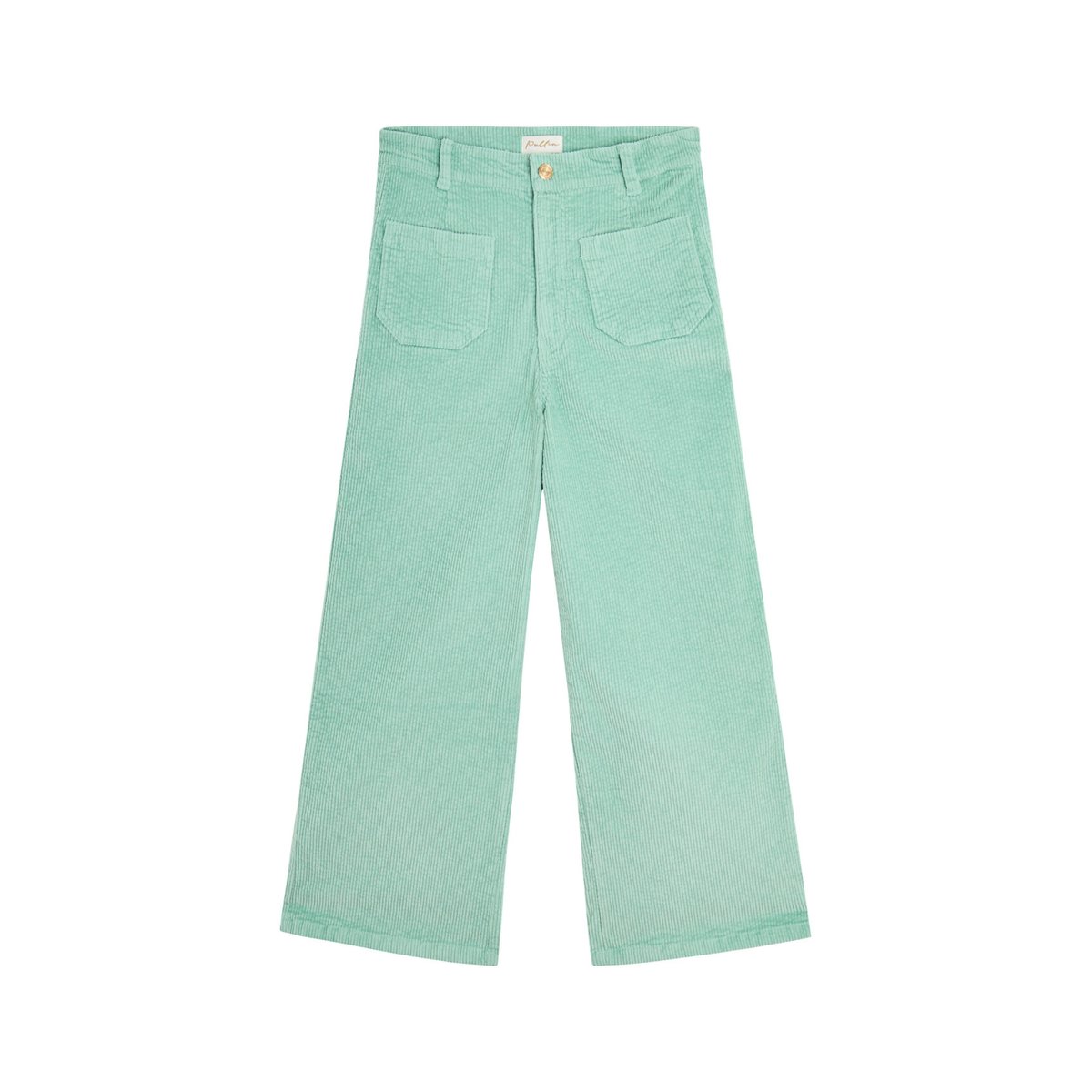 PANTALON JANE VELOURS MINT vert emeraude, PULLIN