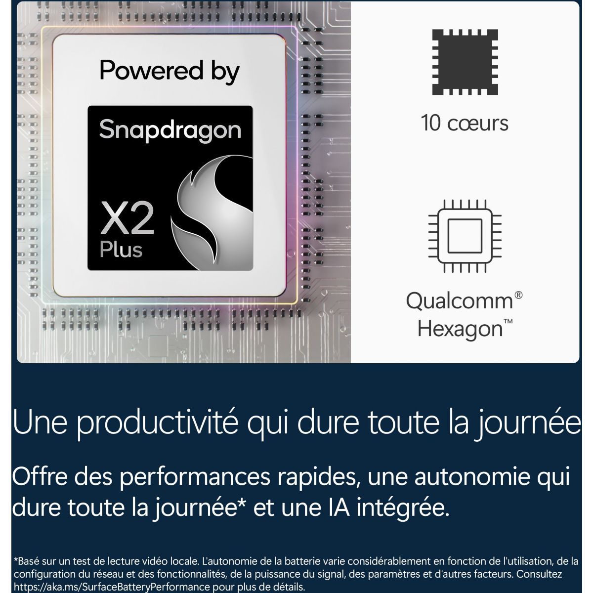 Ordinateur portable SURFACE LAPTOP 15" Tactile Snapdragon X plus 16 Go RAM LPDDR5x SSD 512 Go Copilot+PC couleur unique, MICROSOFT