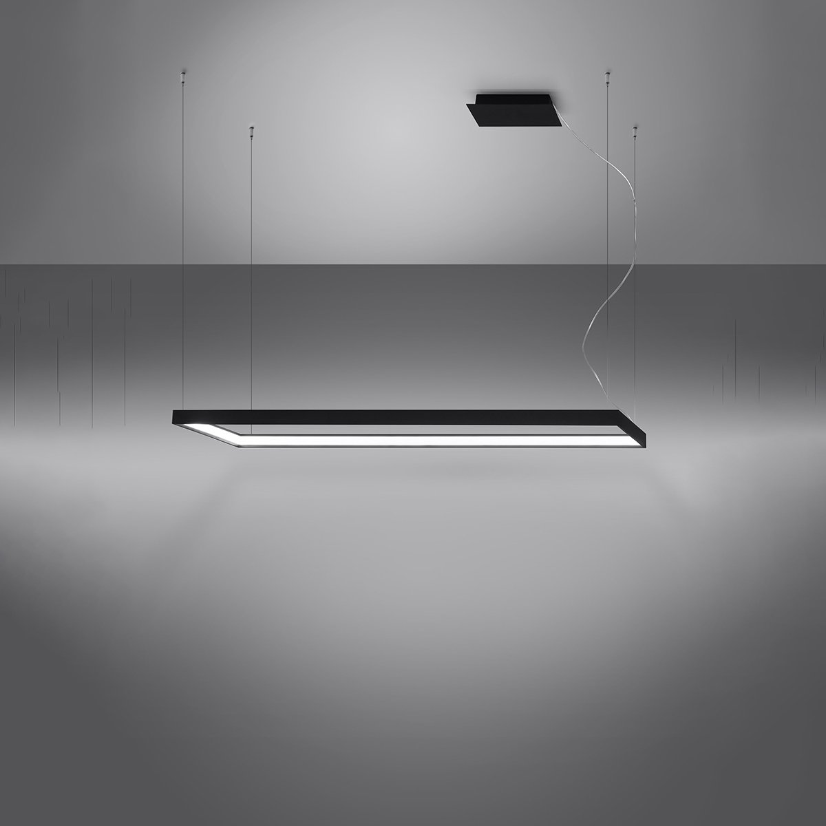 Lustre Aluminium Noir LED 1 Tuula noir, EDEN