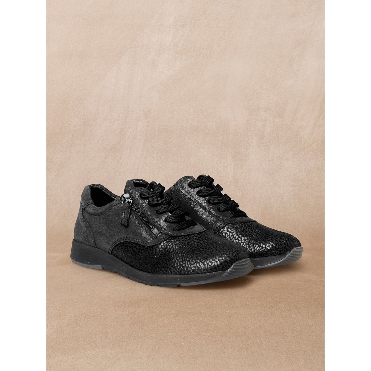 Baskets femme spécial hallux valgus noir, PEDICONFORT