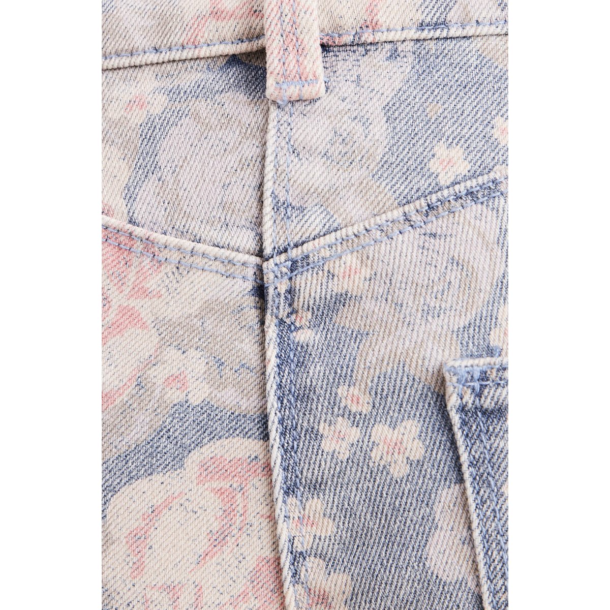 Jean coupe droite 7/8ème taille standard rose, BREAL