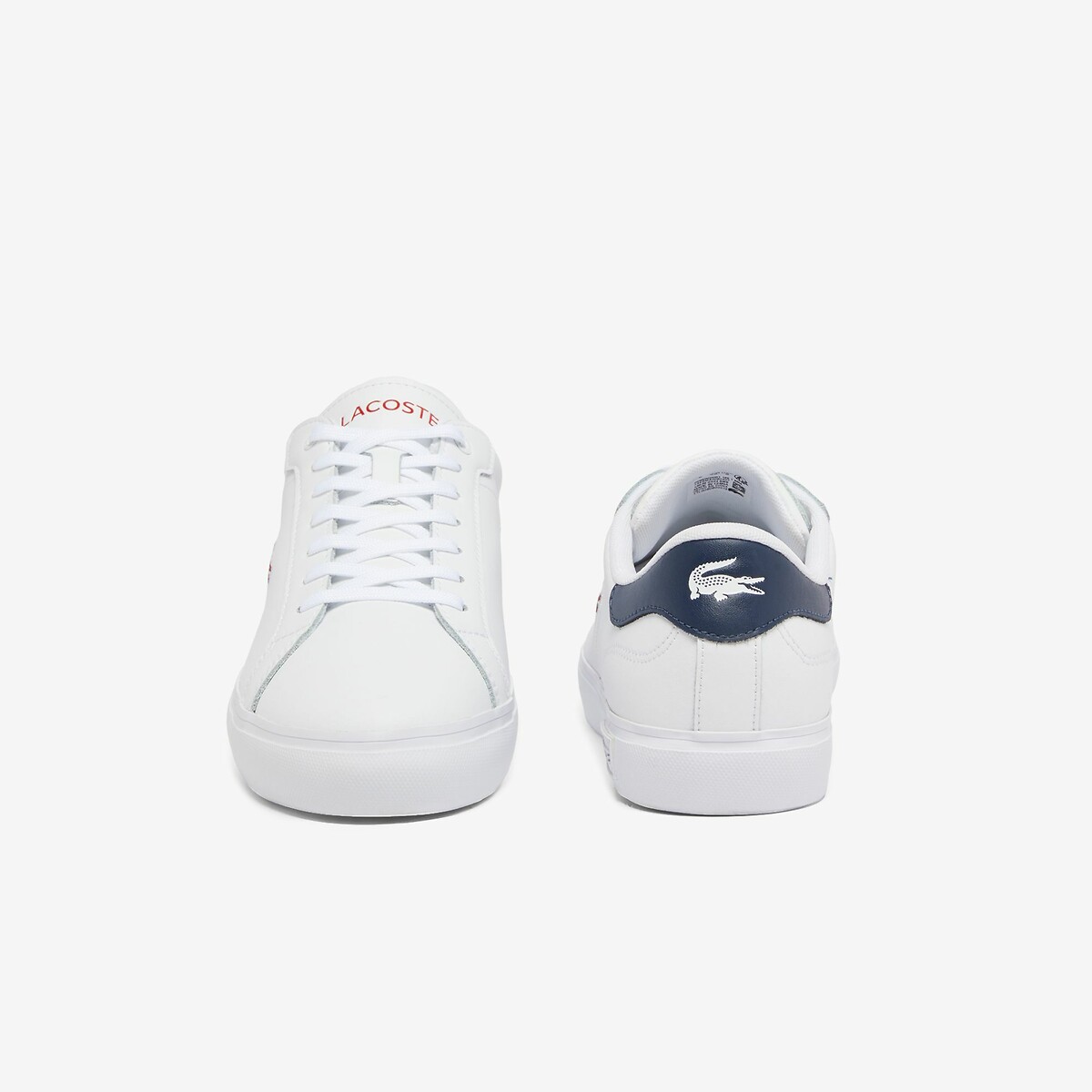 Baskets basses Powercourt blanc/bleu/rouge, LACOSTE