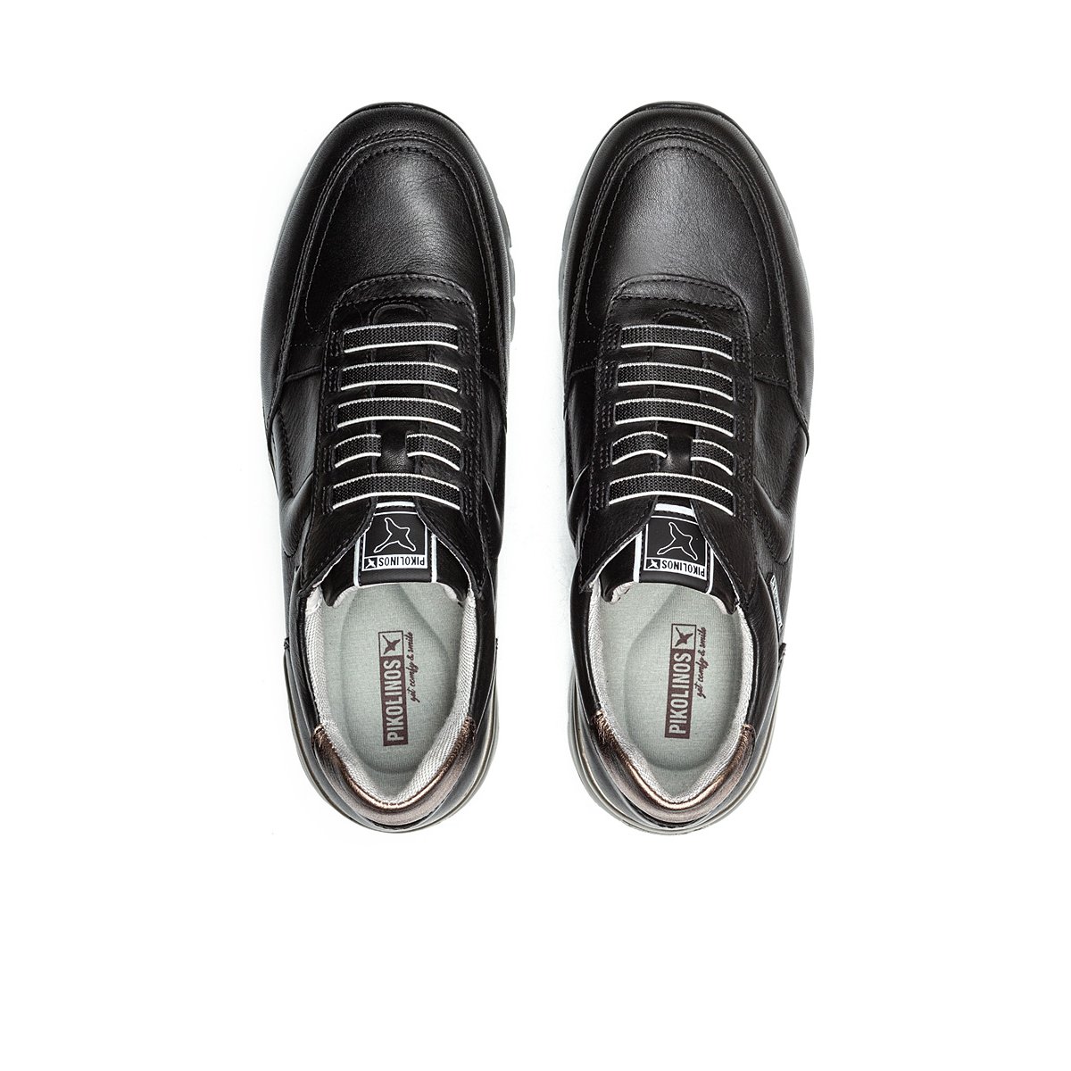 Baskets cuir Cantabria black, PIKOLINOS