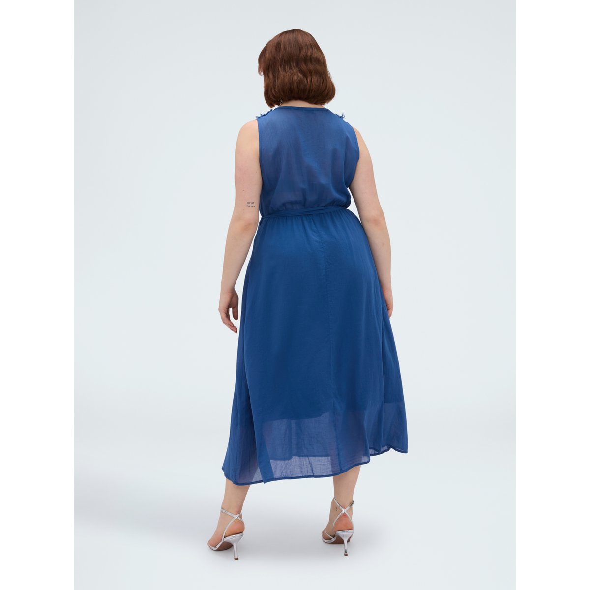 Robe Free avec volants bleu, FIORELLA RUBINO