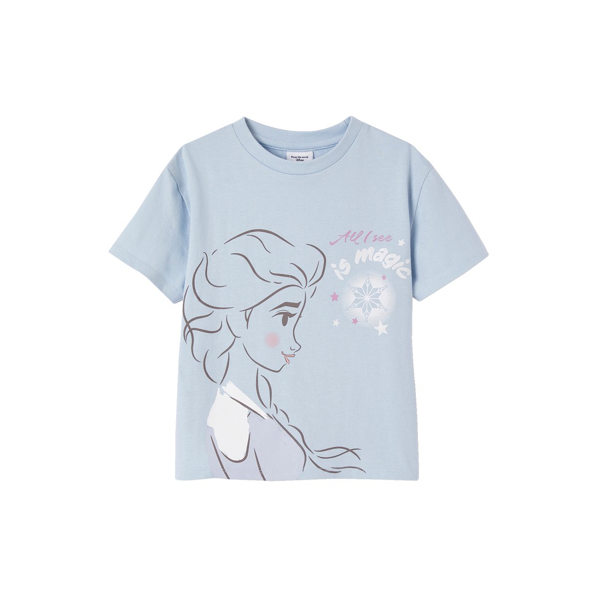 Tee-shirt Disney® Reine des Neiges bleu ciel, VERTBAUDET