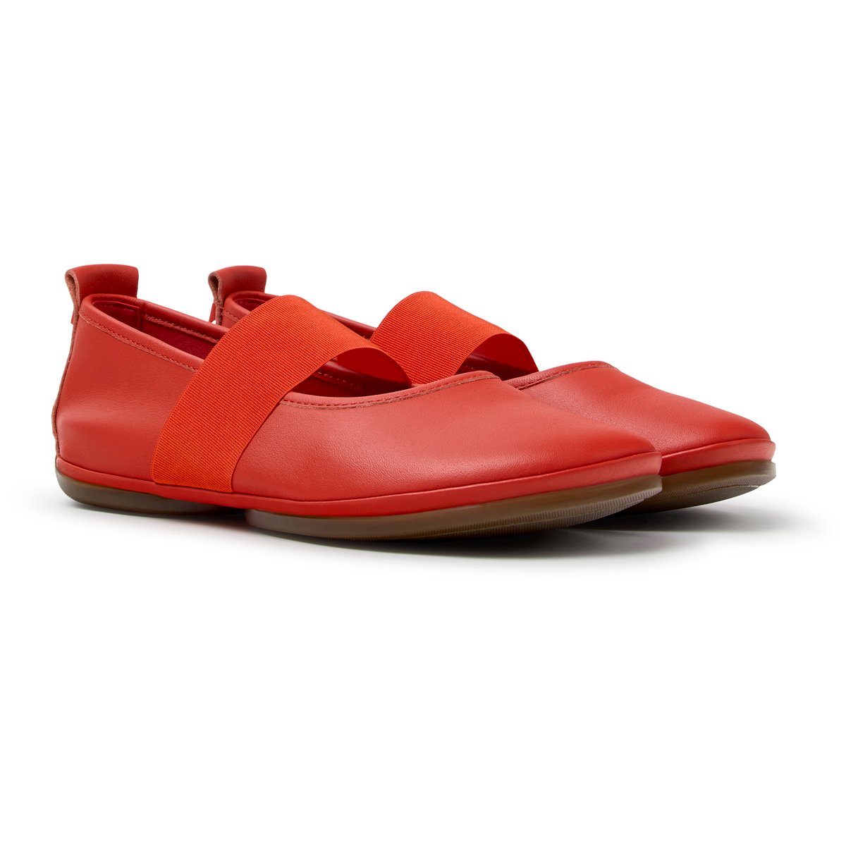 Ballerines Right Nina Smooth Leather rouge vif 006, CAMPER