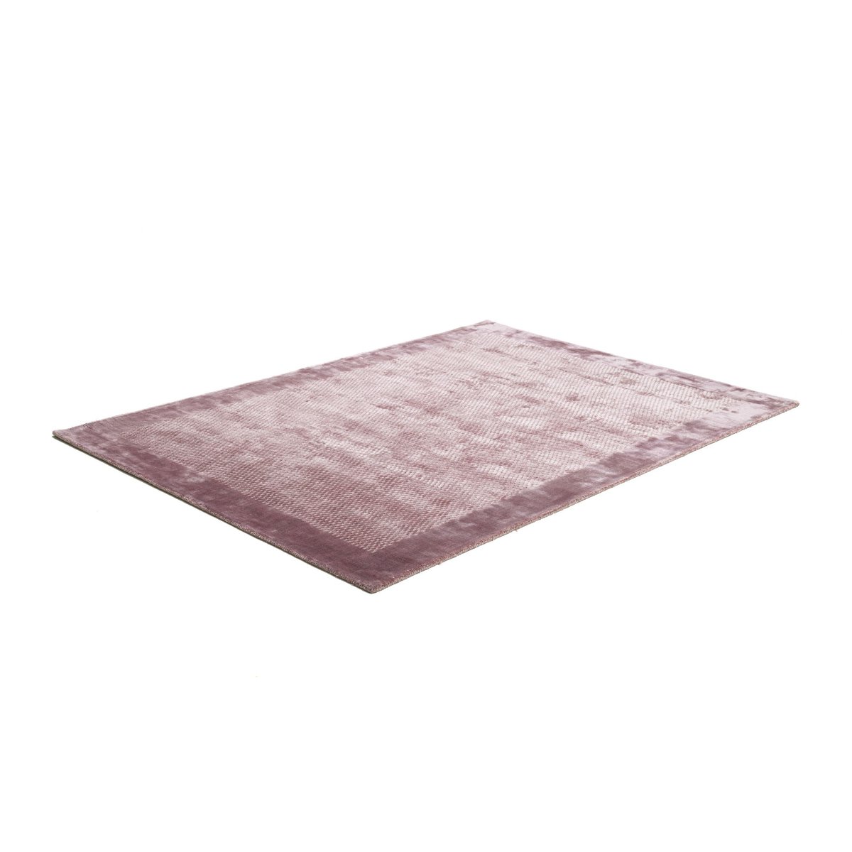 Tapis tufté main en laine vierge rose, THEKO