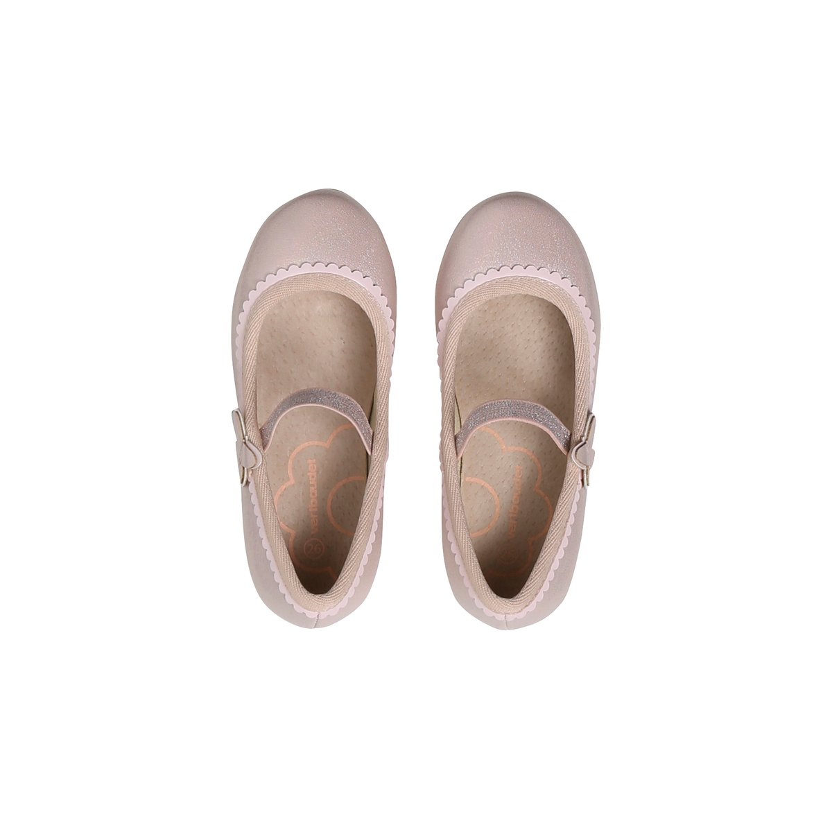 Ballerines pailletées collection maternelle rose pâle, VERTBAUDET