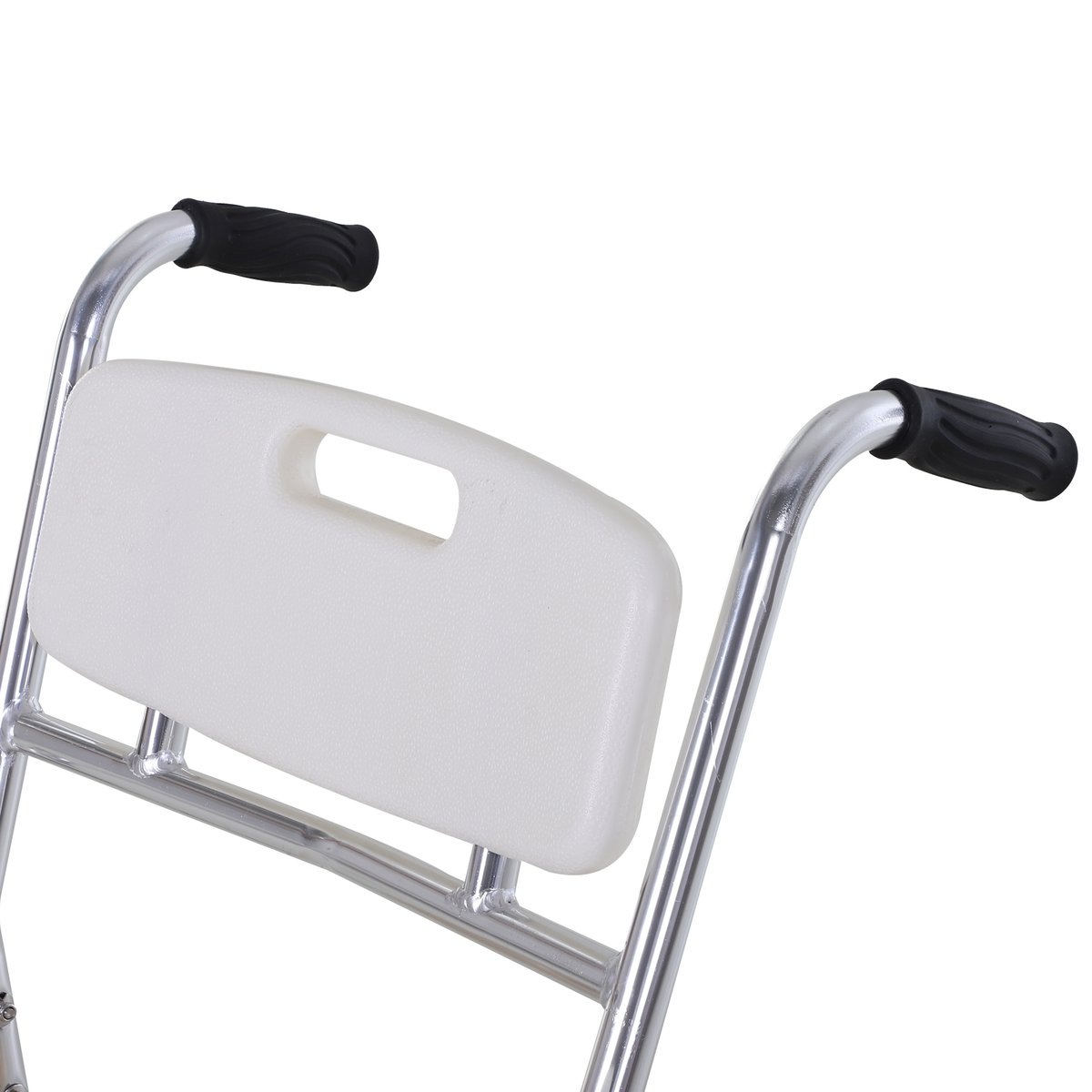 Fauteuil roulant avec cuvette Acier Blanc blanc, bleu, chromé, HOMCOM