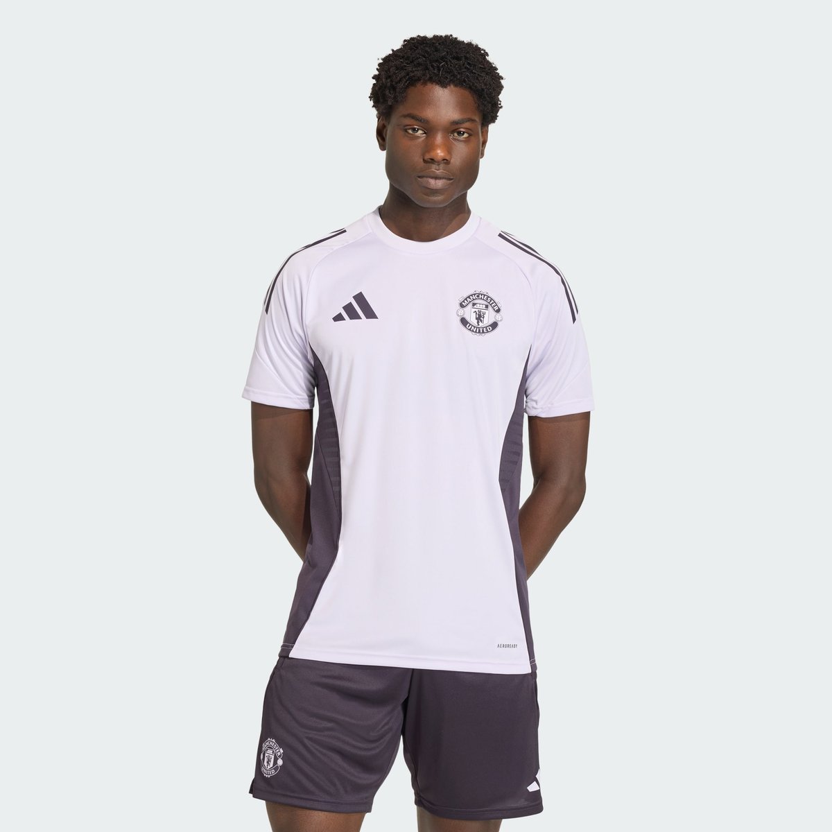 Maillot D'entraînement Manchester United Tiro 25 Competition purple tint / aurora black, adidas Performance