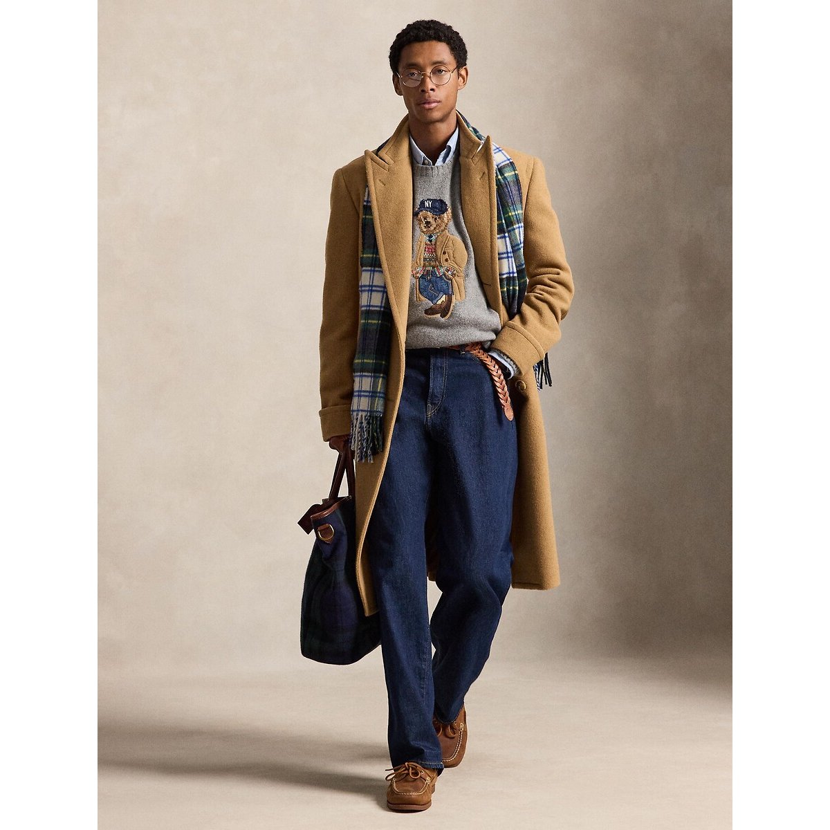 Bear-trui, van gemengde wol, Relaxed Fit grijs, POLO RALPH LAUREN