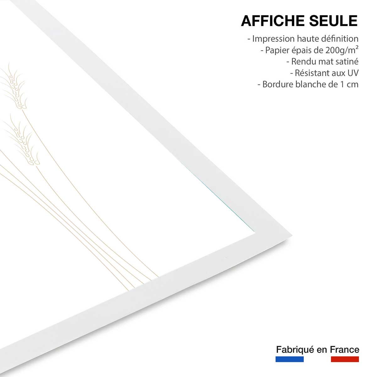 Affiche scandi blés affiche seule, HEXOA