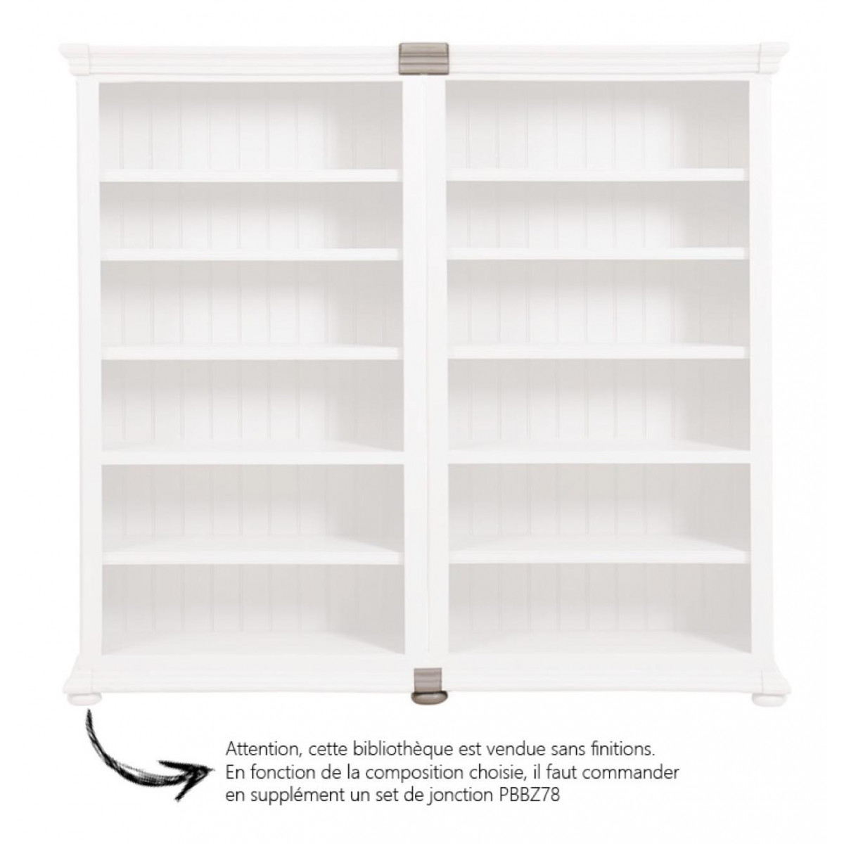 Set de jonction bibliothèque modulable - gris, INTERIOR'S