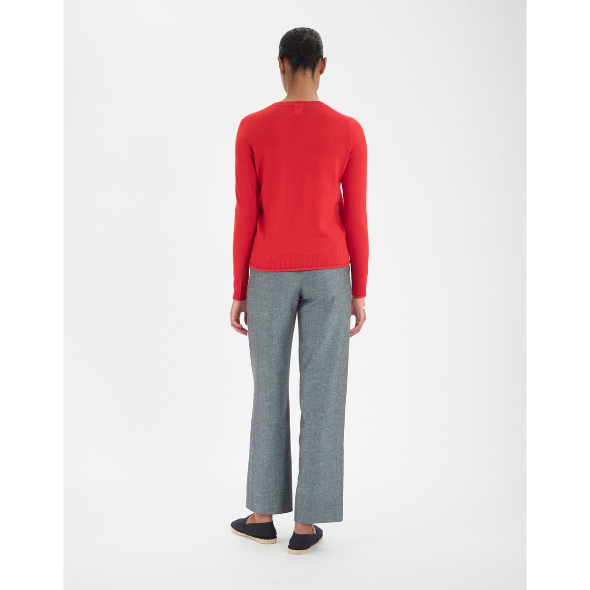 Pull Angelica en coton rouge red, INES DE LA FRESSANGE PARIS