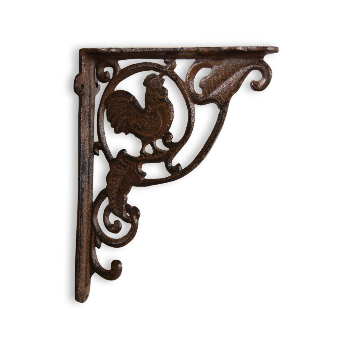 Crédence coq fonte marron, DECORATION D’AUTREFOIS
