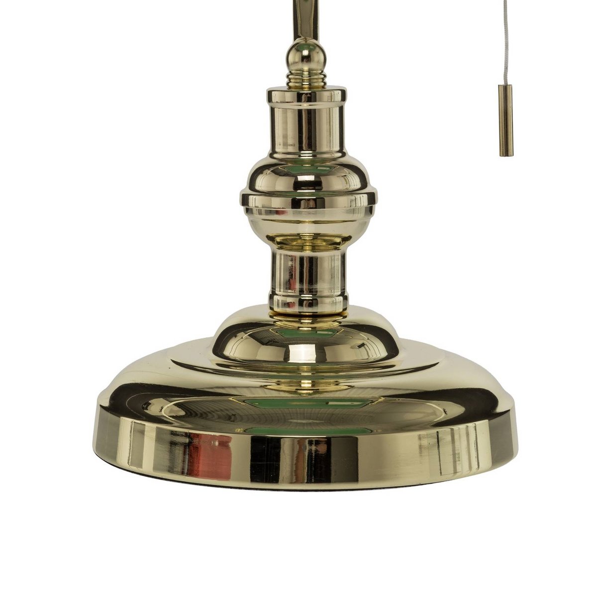 Lampe à poser en métal antique, Milenka laiton poli, vert, LINDBY