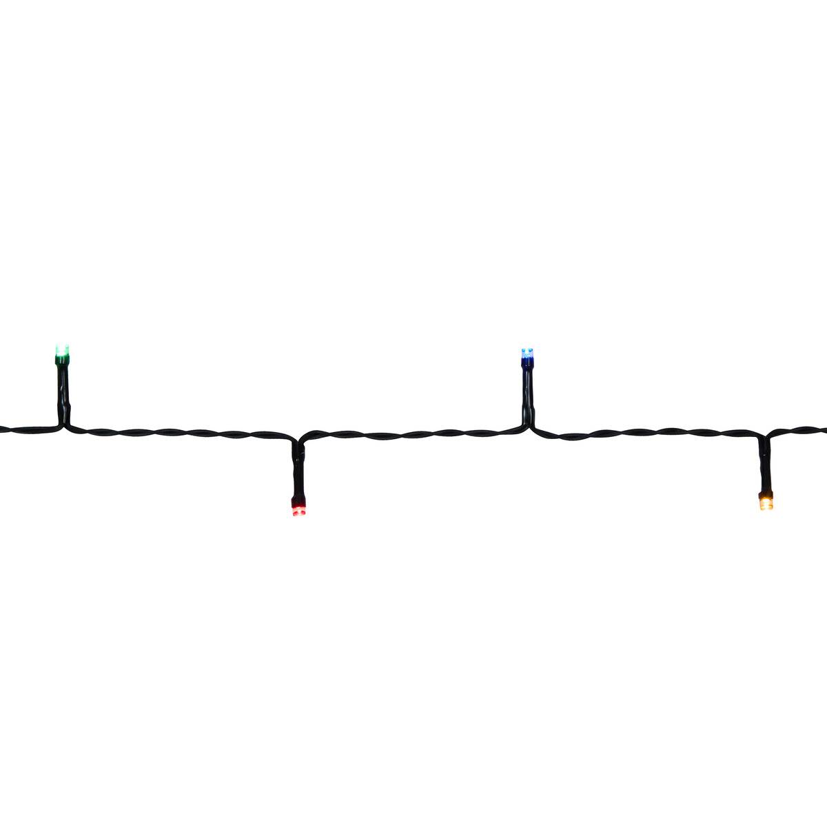 Guirlande lumineuse d'extérieur 14 m 192 LED multicolore 8 fonctions avec minuteur à piles multicolore, ATMOSPHERA