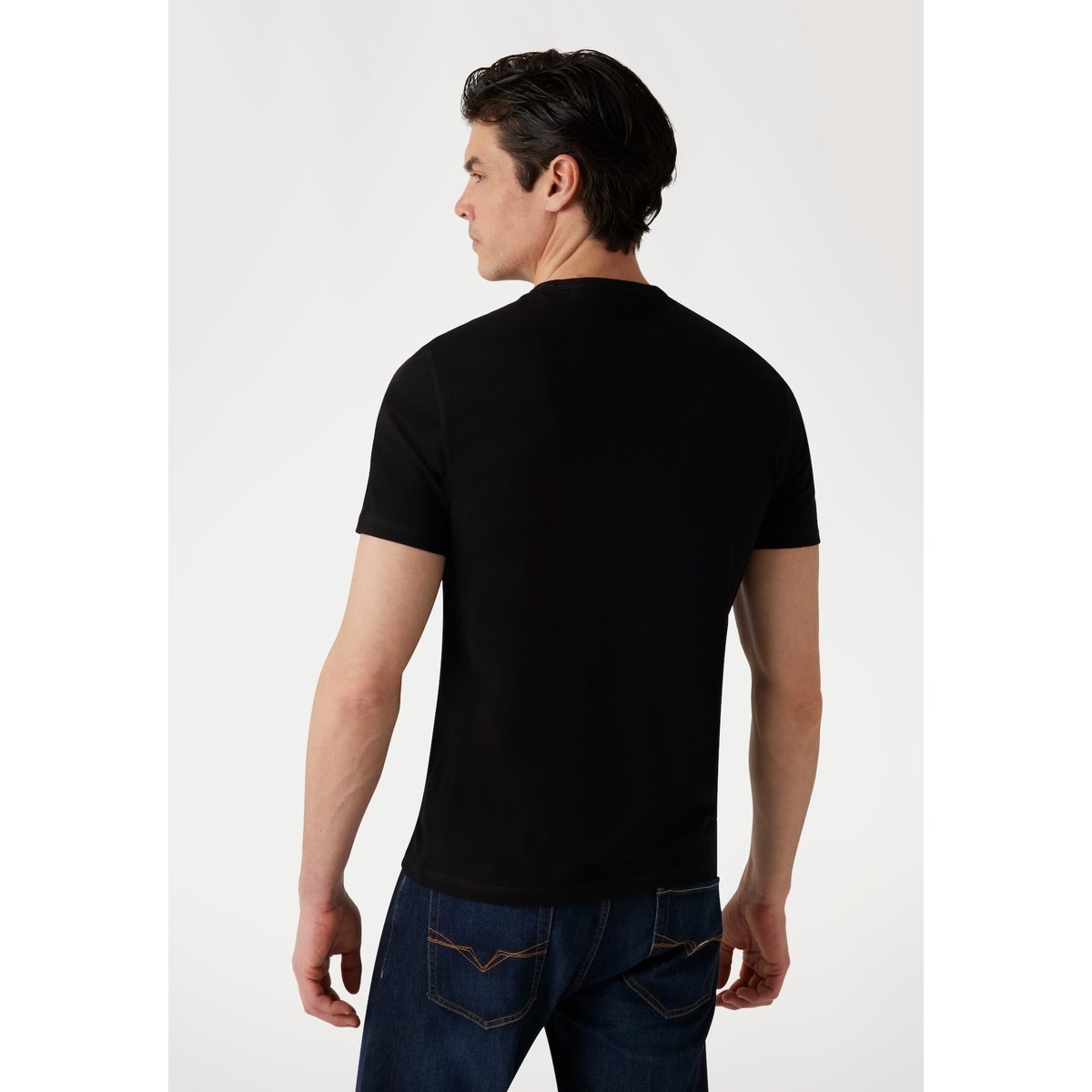 T-Shirt Logo Frontal noir, GUESS