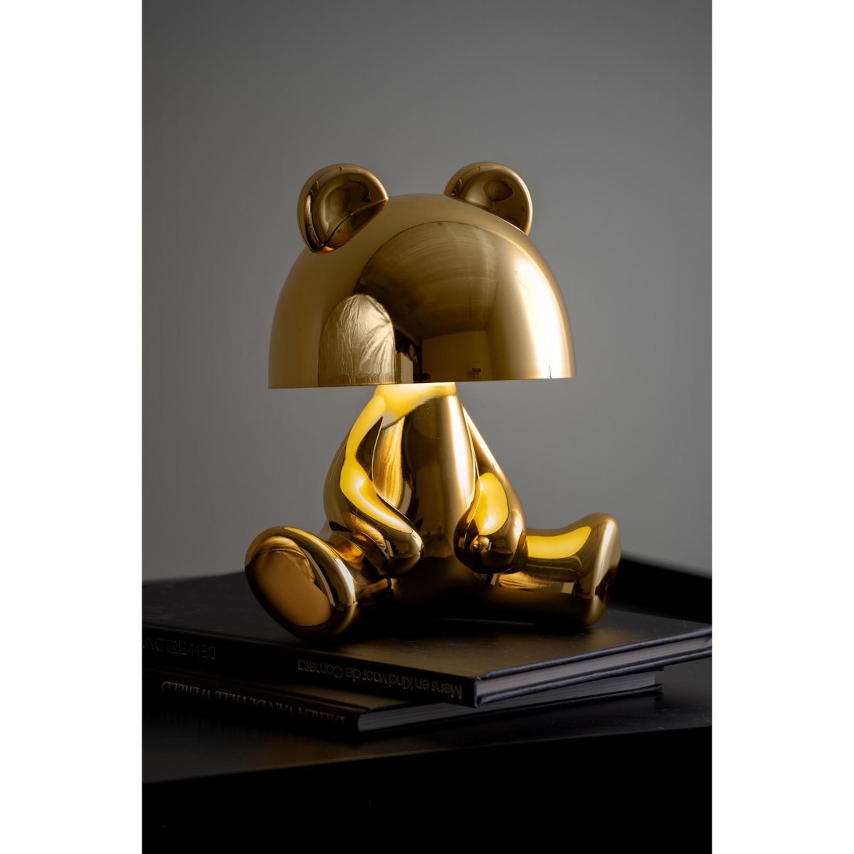 Lampe À Poser Thermoplaste BEAR LED plaqué or, LEITMOTIV