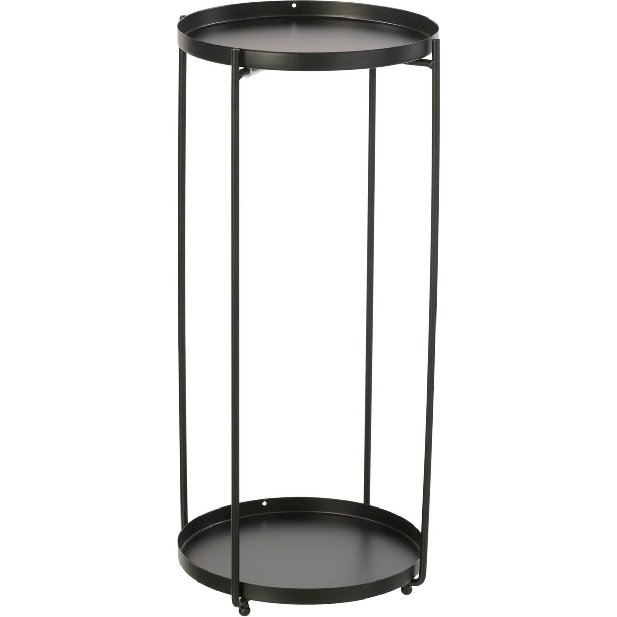 Table d'appoint ronde en métal noir, RECOLLECTION