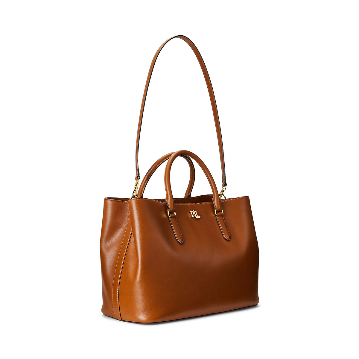Sac à main en cuir marron, LAUREN RALPH LAUREN