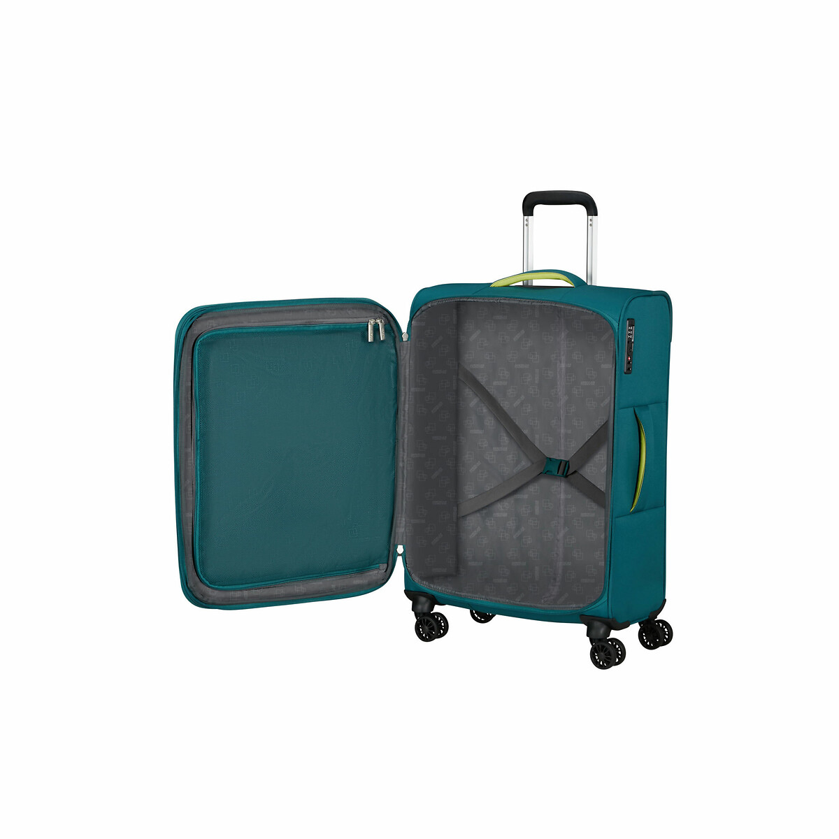 Mala de Viagem Média Cloudrider 67cm, Expansível 67L, American Tourister azul/verde, AMERICAN TOURISTER