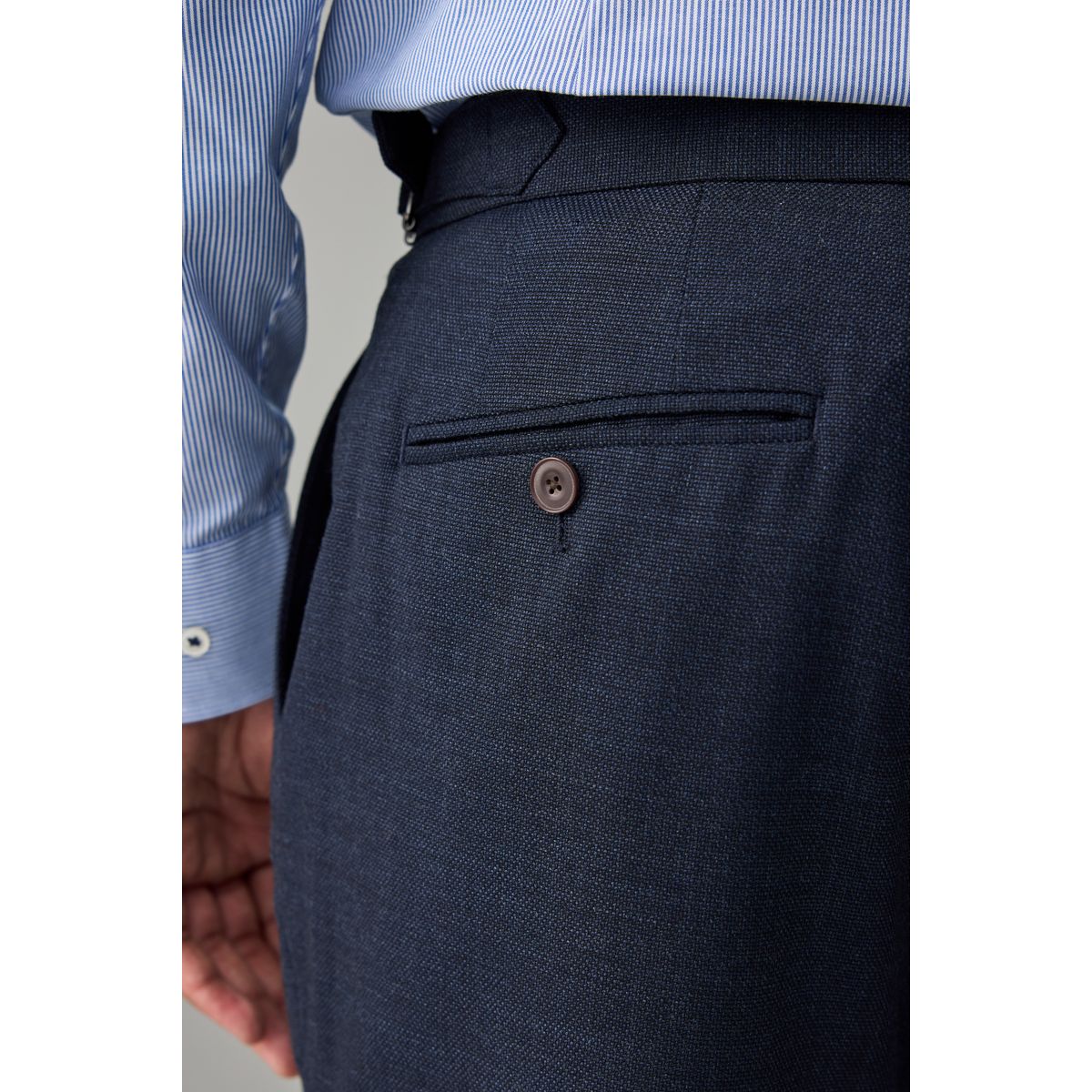 Pantalon avec réglage latéral bleu marine, NEXT