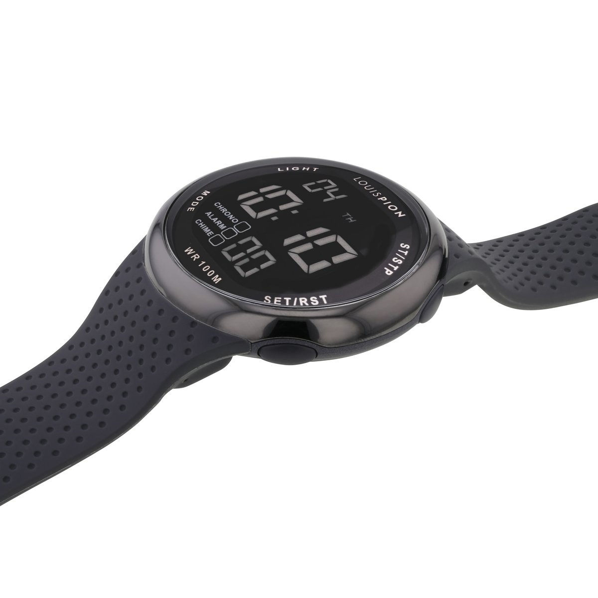 Montre Digital MAX argenté noir gris, LOUIS PION