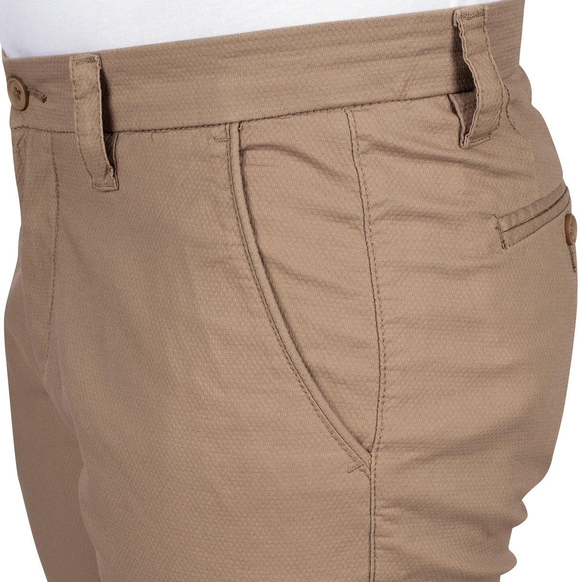 Bermuda chino alveoles camel, SHILTON