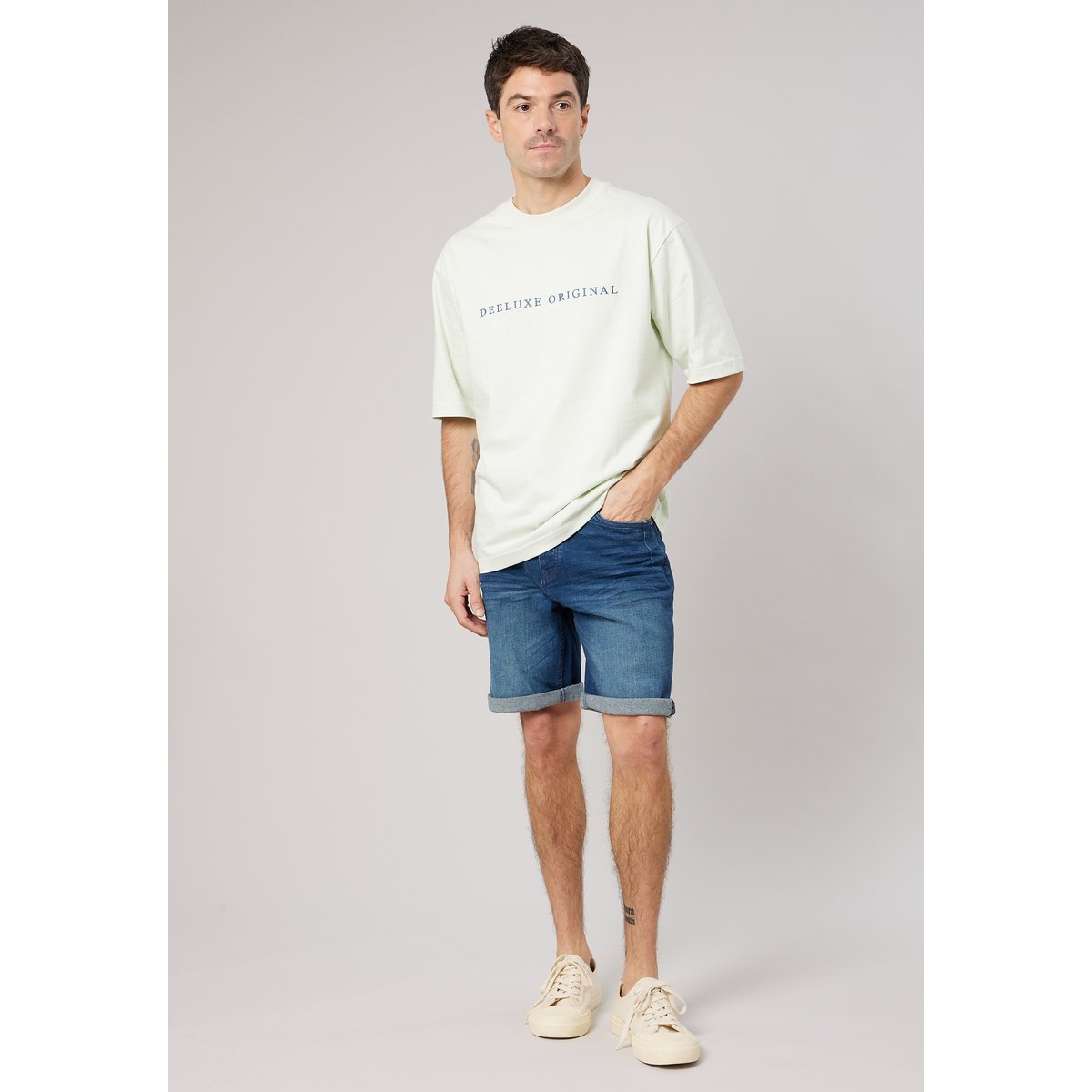 T-shirt homme en coton STONAL lagoon, DEELUXE