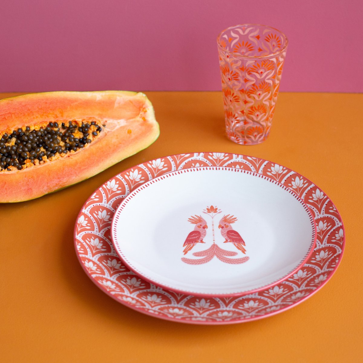 Lot de 6 grandes assiettes, ZOELA multicolore, ARTIME