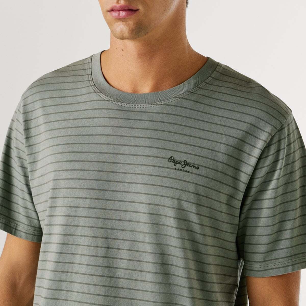 T-Shirt À Rayures Coupe Regular vert palmier, PEPE JEANS
