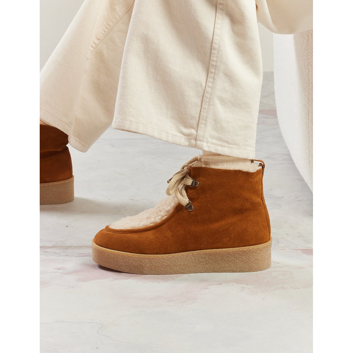 Bottes fourrées ANOUCK ambre, ODAJE