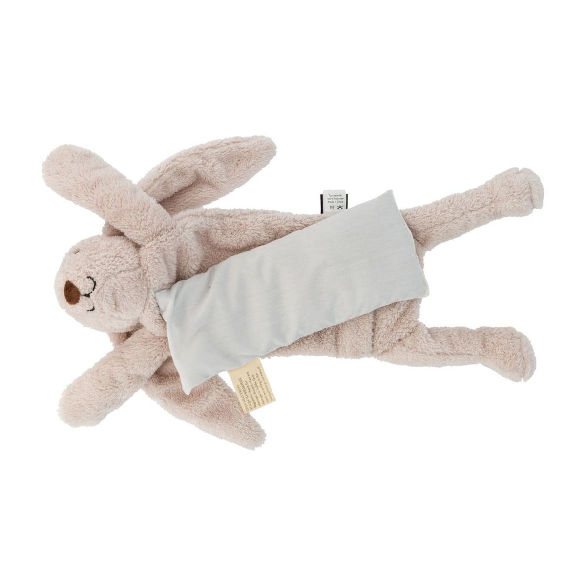 Peluche chauffante bouillotte Milo le lapin gris, FLOW