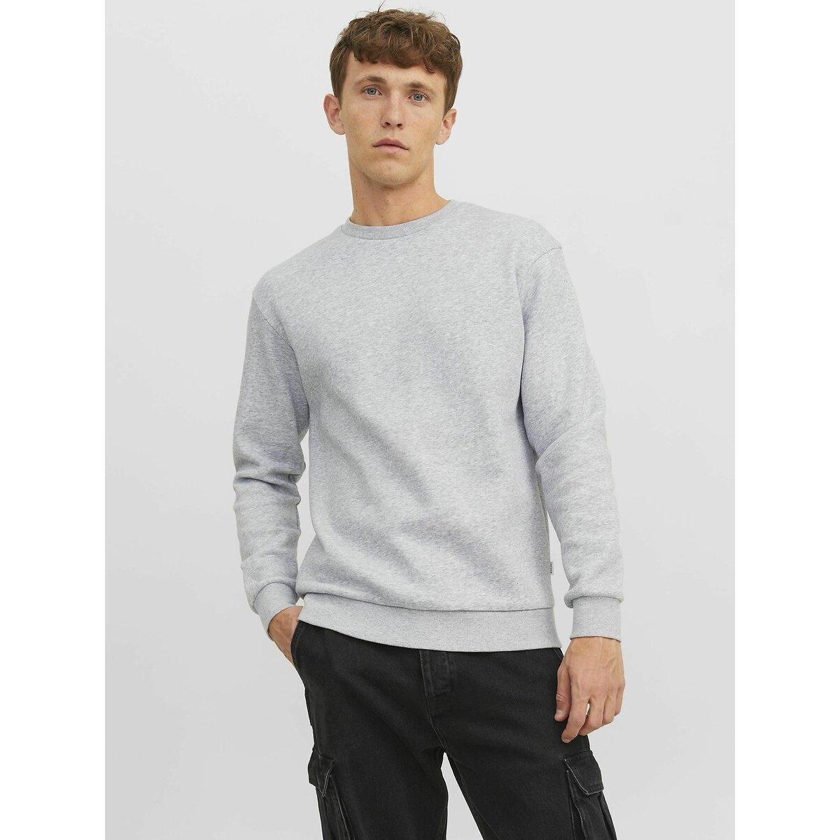 Crew Neck Sweatshirt light grey, JACK & JONES