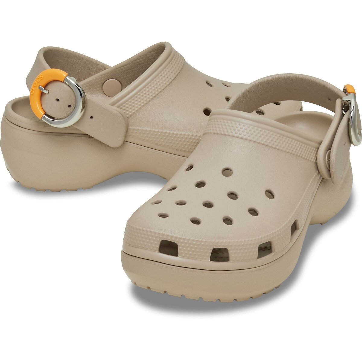 Klompen CLASSIC PLATFORM DIPPED BUCKLE taupe   , CROCS