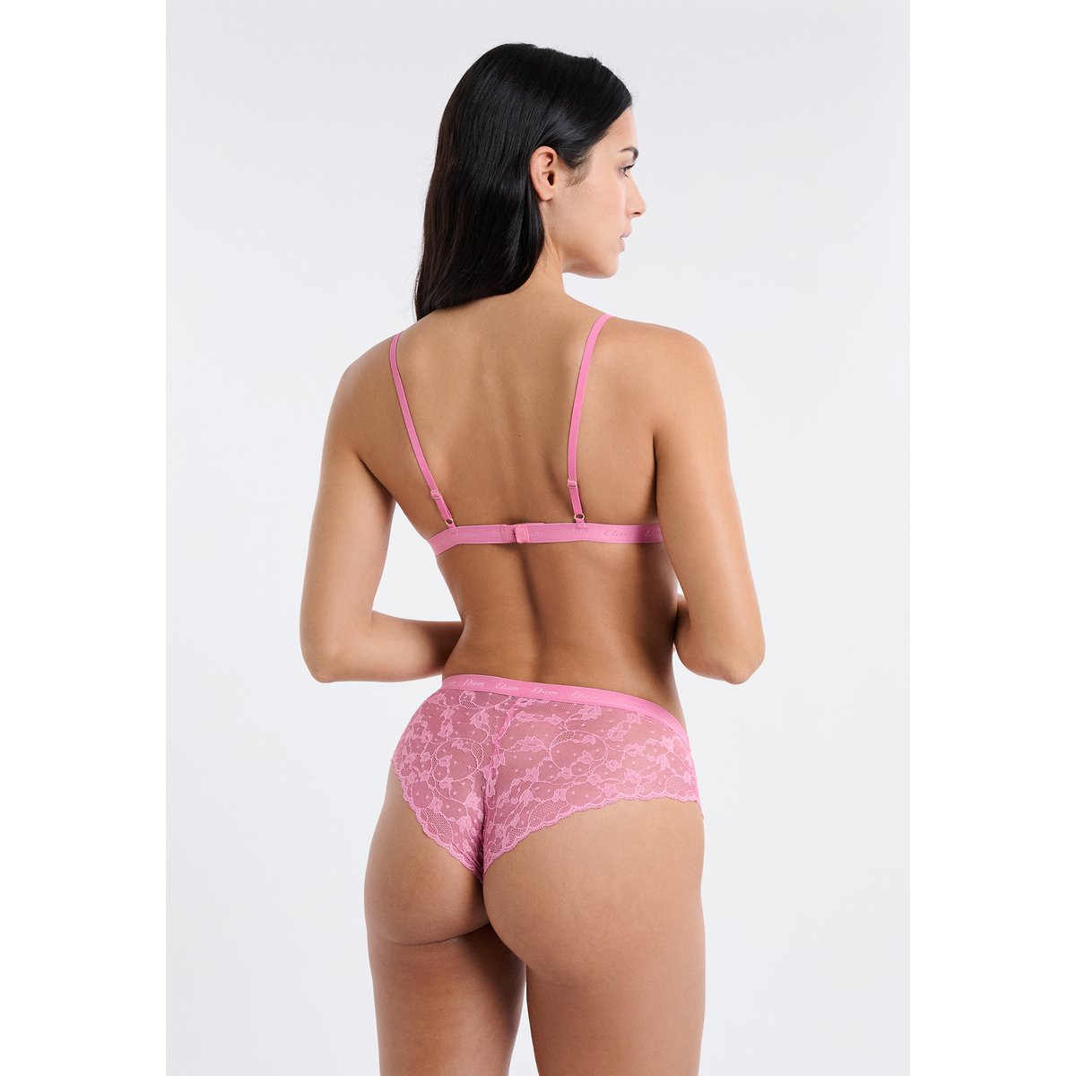 Soutien-gorge triangle en dentelle FOLIE rose, ETAM