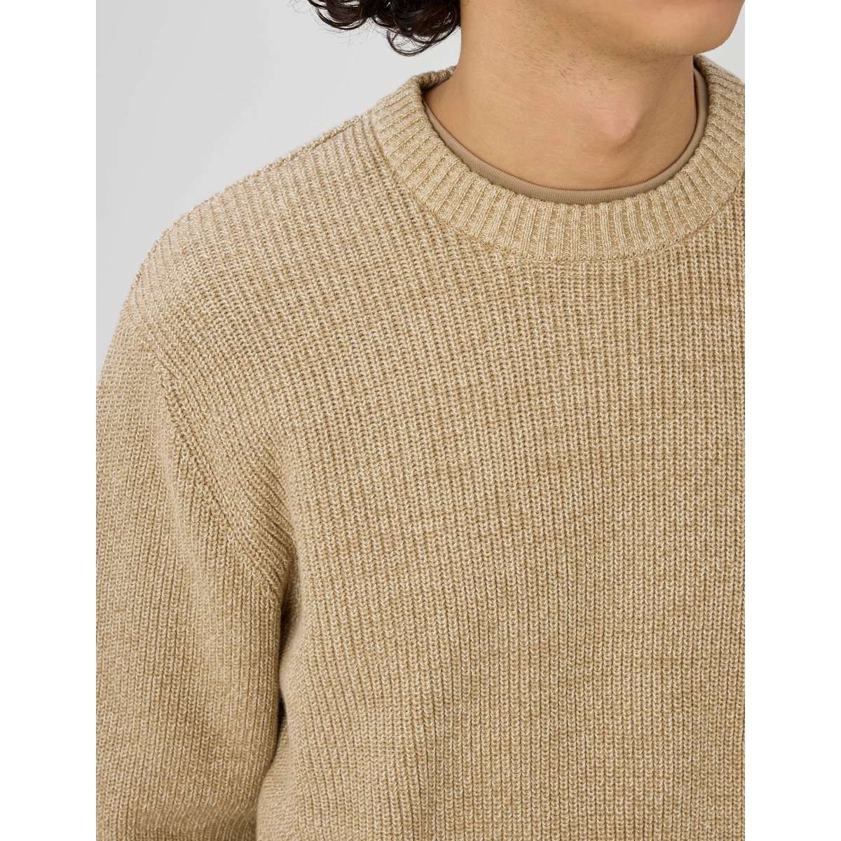 Pull col rond marron, BZB