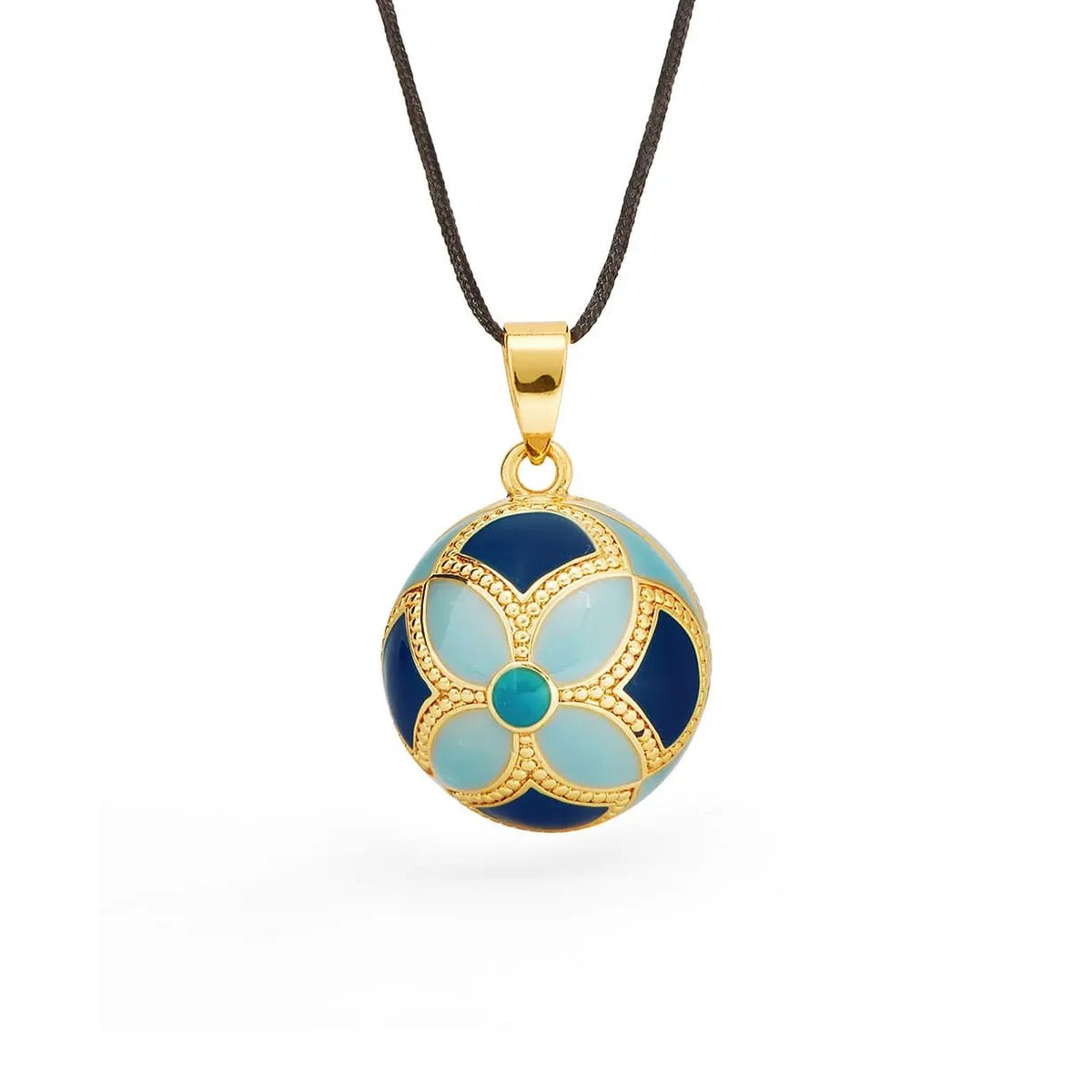 Bola de grossesse - Byzance - Email multicolor - Doré Or 18 multicolore, CACHE COEUR